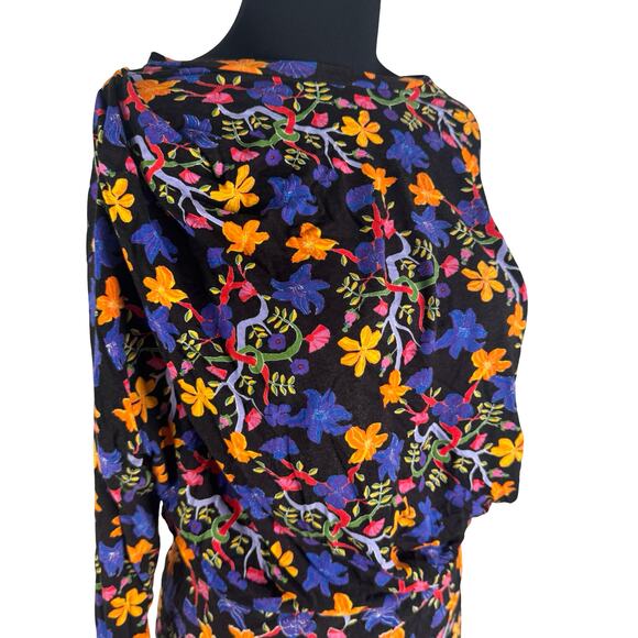 Vibrant Modern Statement: Zara Trafaluc Floral Ruched Mini Dress - Picture 7 of 13